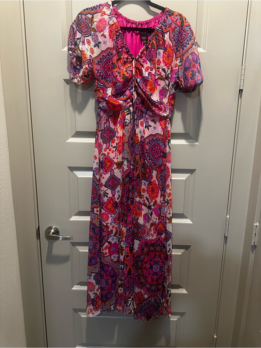 Donna Morgan Pink Multi-Print Maxi Dress